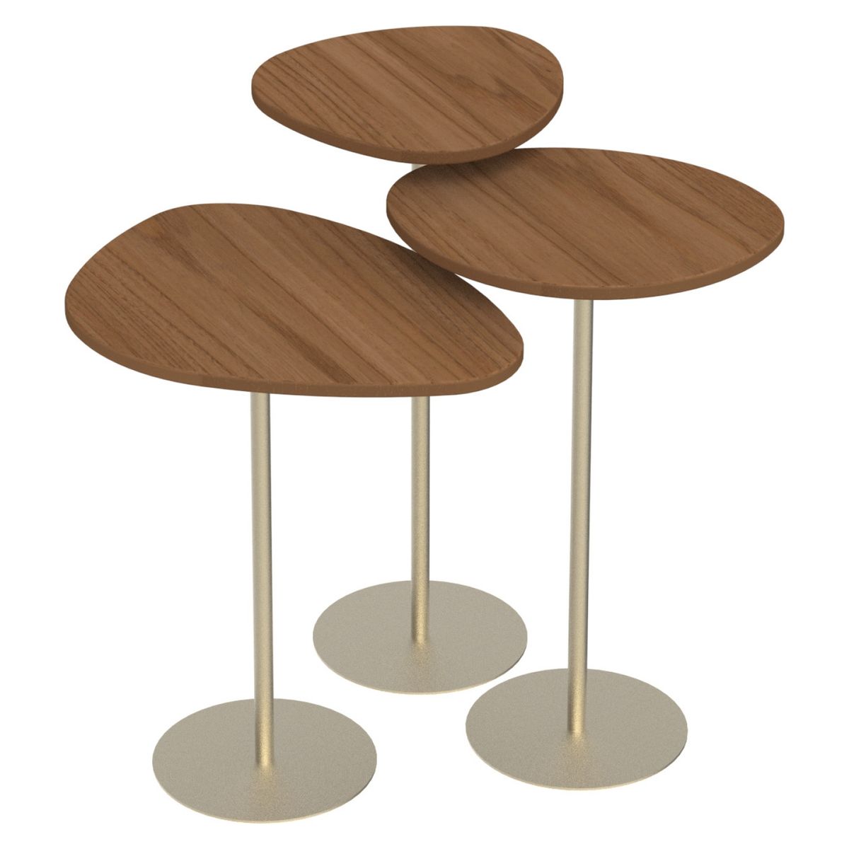 DECOCASA - Set Mesas Botanic Canela Champagne Decocasa