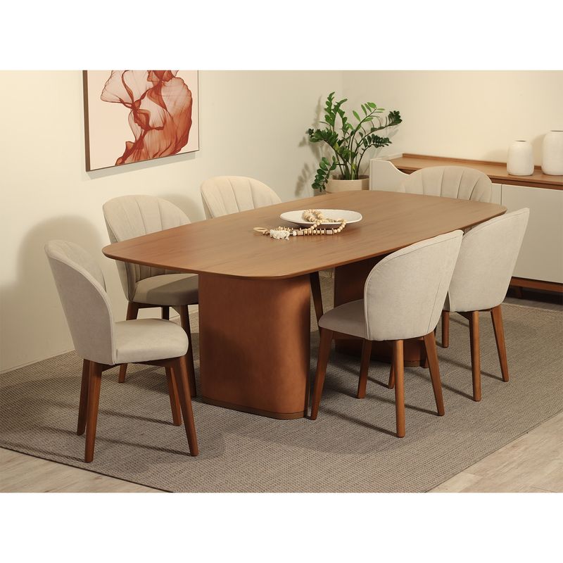 DECOCASA - Juego De Comedor 6 Sillas Lintz Decocasa