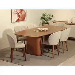 DECOCASA - Juego De Comedor 6 Sillas Lintz