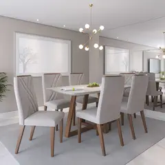 DECOCASA - Juego De Comedor 6 Sillas Bennet