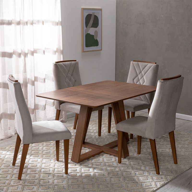 DECOCASA - Comedor Avena 1.35+4S Megan Inca 02 Decocasa