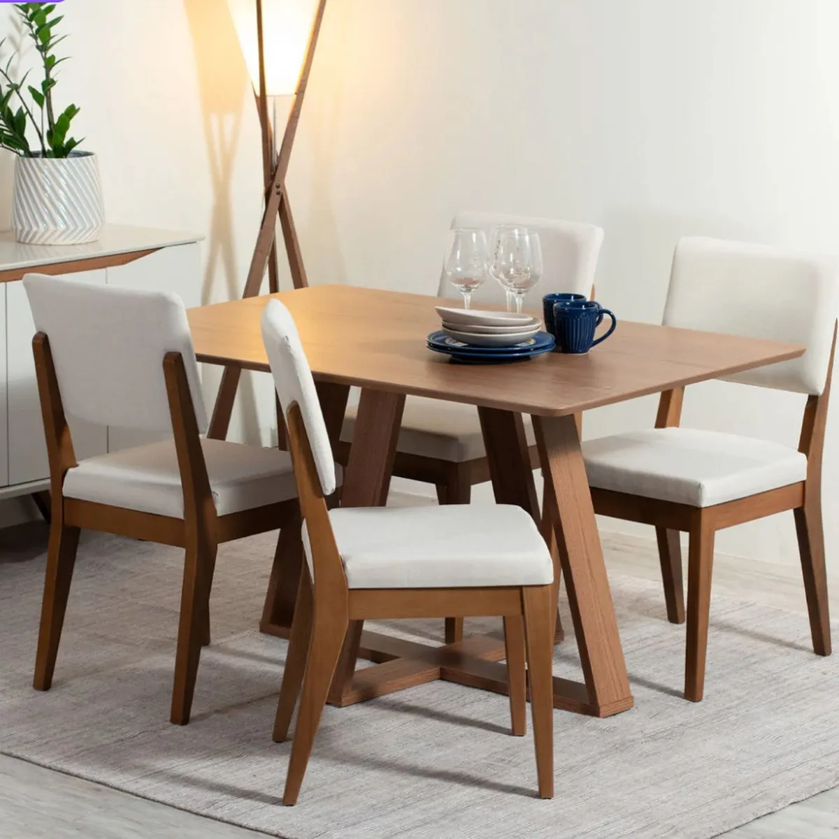 DECOCASA - Juego De Comedor 4 Sillas Avena Decocasa