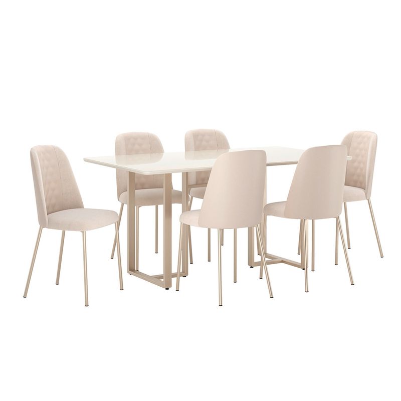 DECOCASA - Juego De Comedor 6 Sillas Arcadia Decocasa