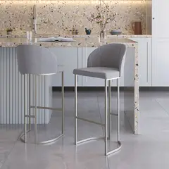 DECOCASA - Mesa Bar Orb Cha + 2 Banquetas Beverly