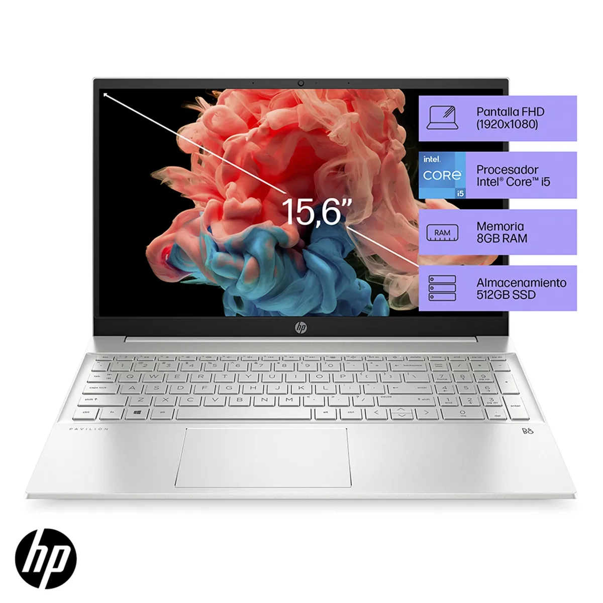 HP - Notebook Pavilion 15-EG2514LA Intel Core i5-1235U 8GB RAM 512GB SSD 15,6" Full HD Wi-Fi 6 HP