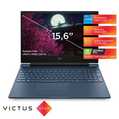Imagen 2 del producto Notebook Gamer Victus 15-FA0026LA Intel Core i5-12450H 16GB RAM 512GB SSD RTX 3050 15,6"" FHD 144Hz