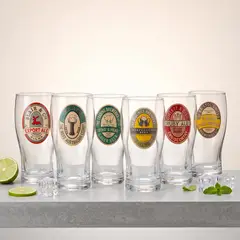 MICA - Set 6 Vasos Cerveceros Vintage 564 ml