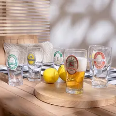 MICA - Set 6 Vasos Cerveceros Vintage 564 ml