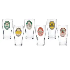 MICA - Set 6 Vasos Cerveza 564 Ml Cerveceros Vintage