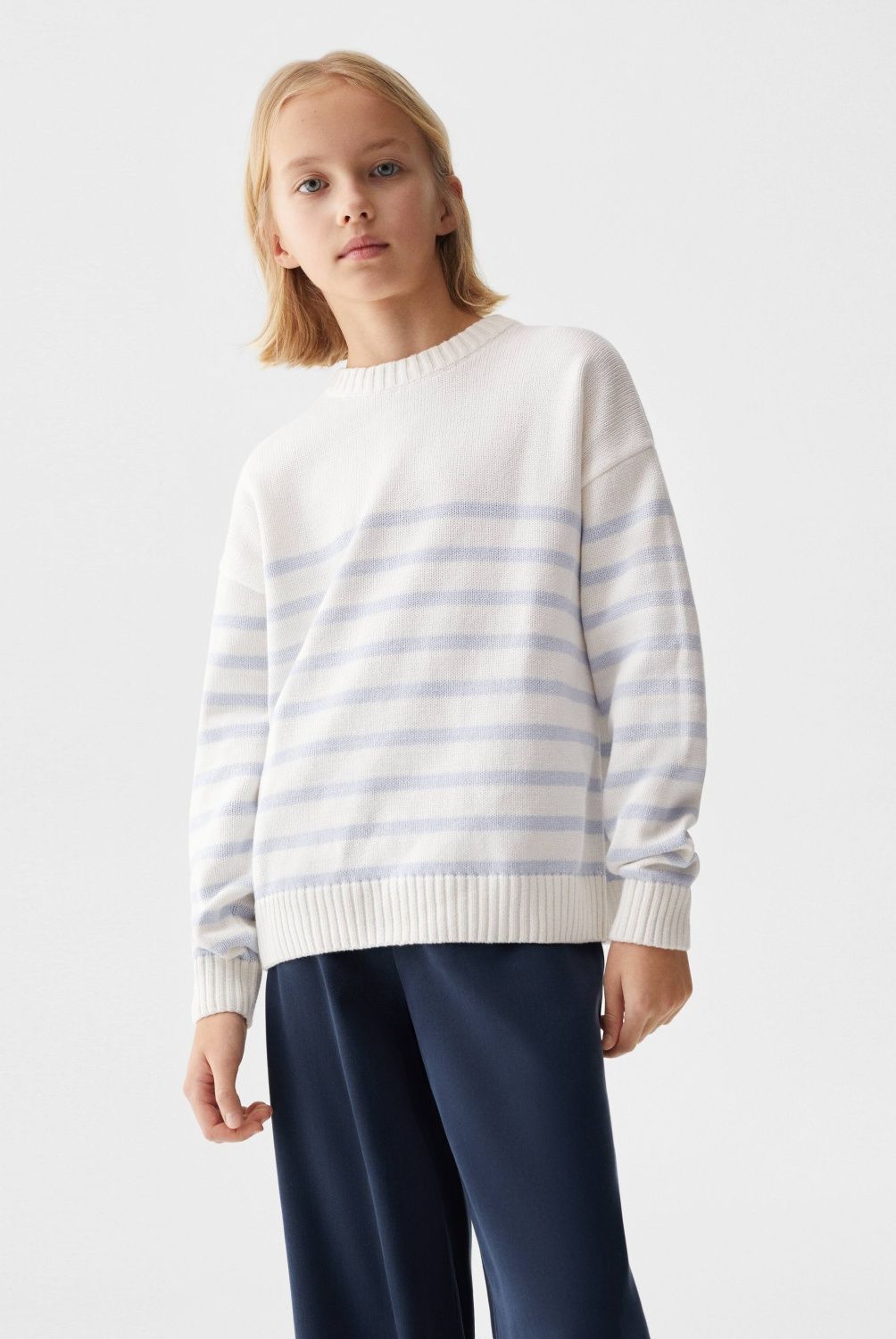 MANGO KIDS - Chaleco Rayas de Algodón Niña Mango Kids