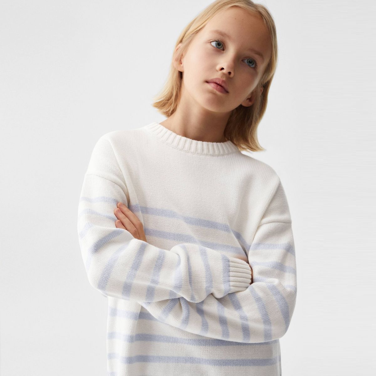 MANGO KIDS - Chaleco Rayas de Algodón Niña Mango Kids