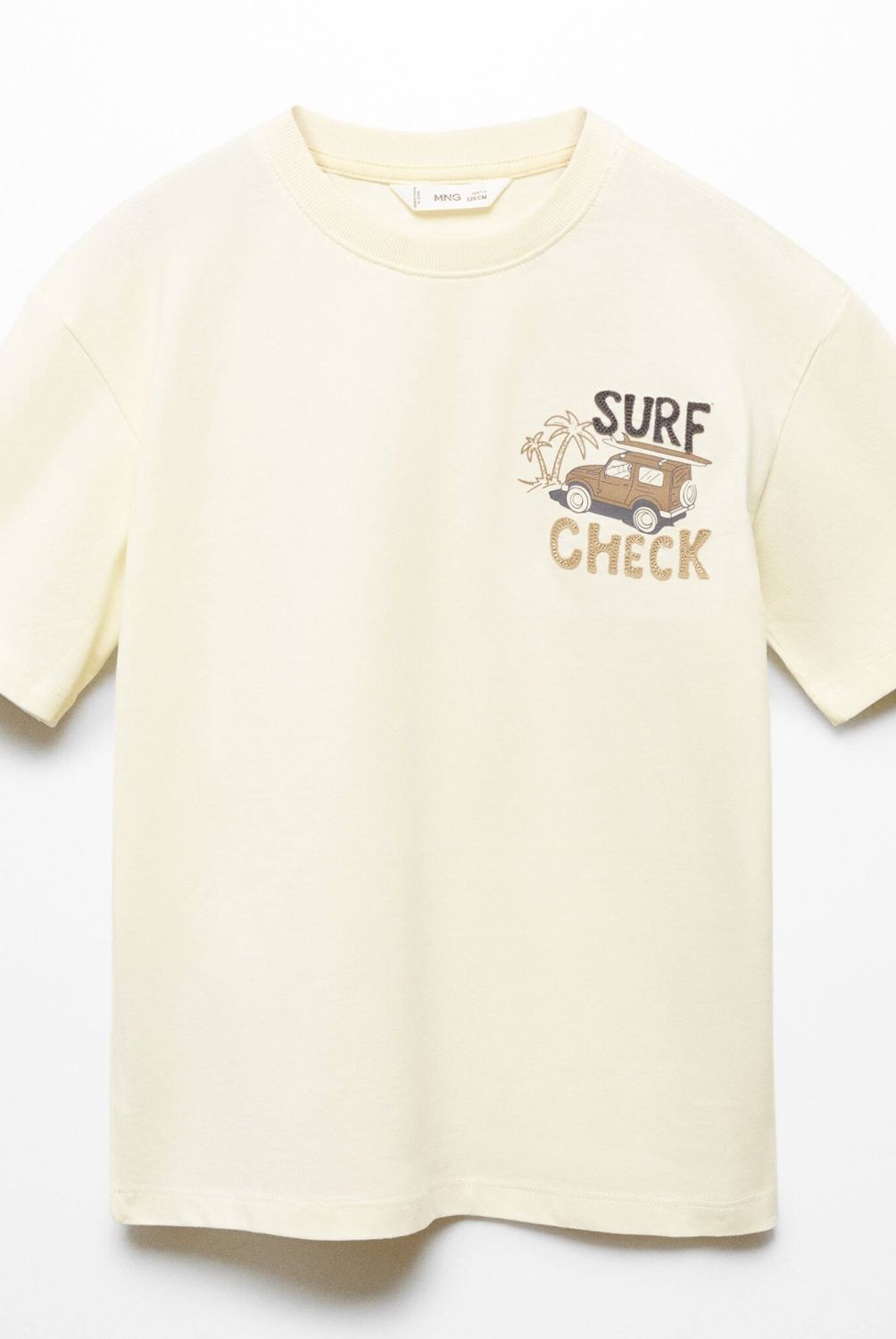 MANGO KIDS - Polera Mensaje Textura Niño Mango Kids