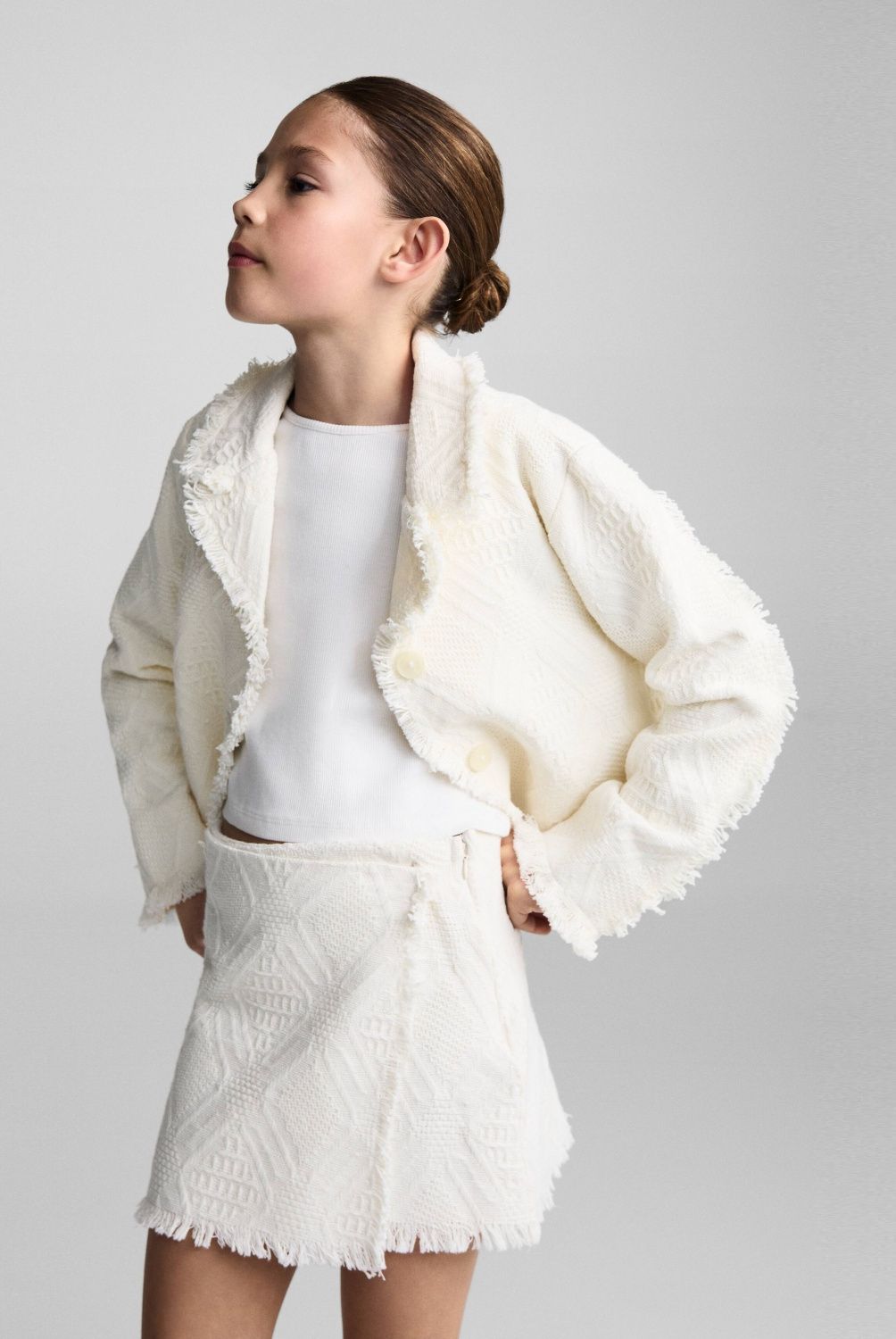 MANGO KIDS - Falda Textura Flecos Niña Mango Kids