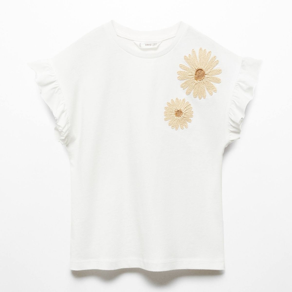 MANGO KIDS - Polera Flores Relieve Niña Mango Kids