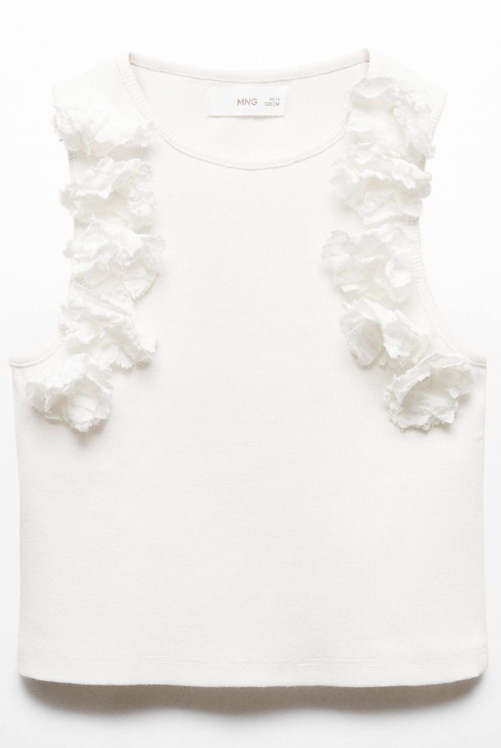 MANGO KIDS - Polera Flores Relieve Niña Mango Kids
