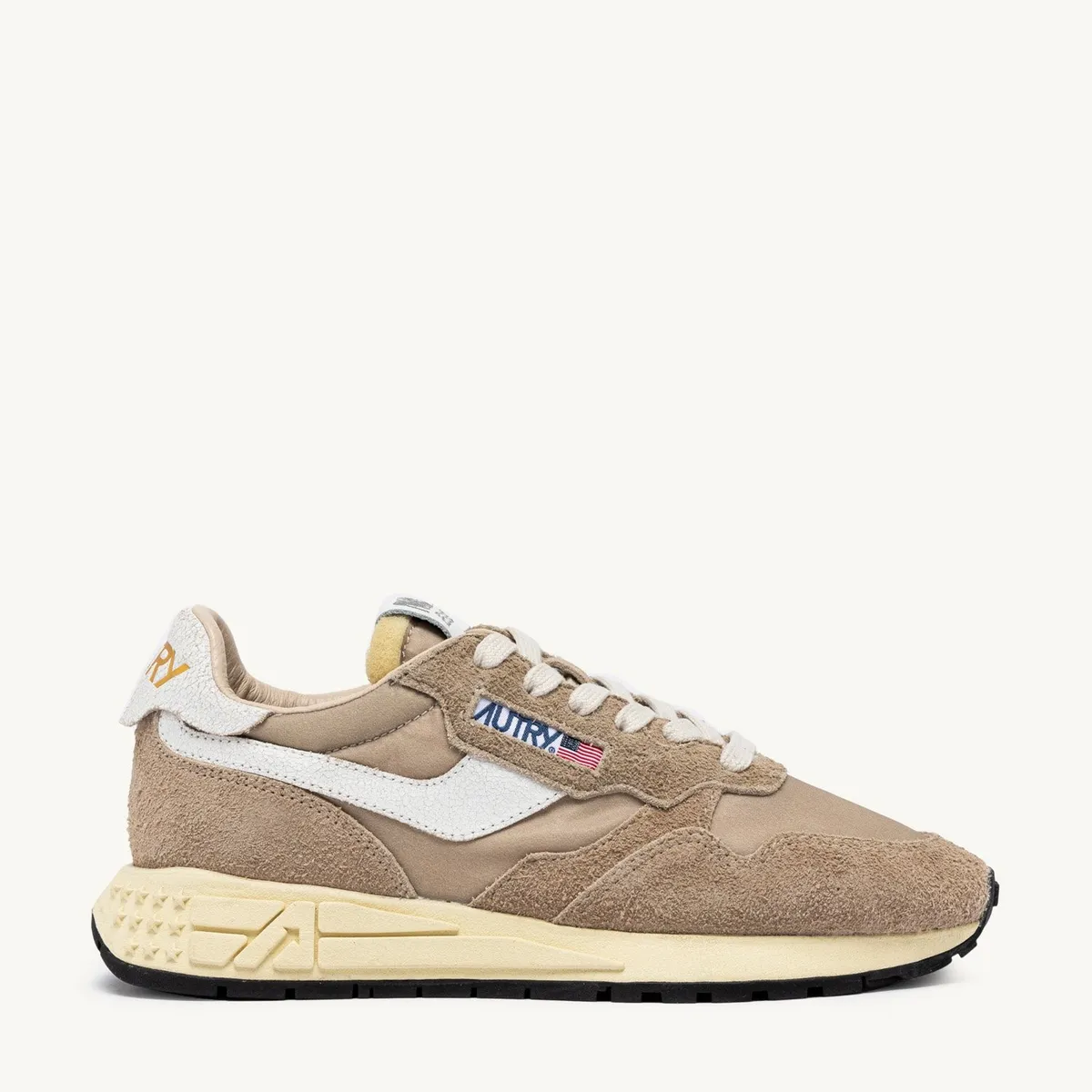 AUTRY - Zapatilla Urbana Hombre Cuero Beige Autry