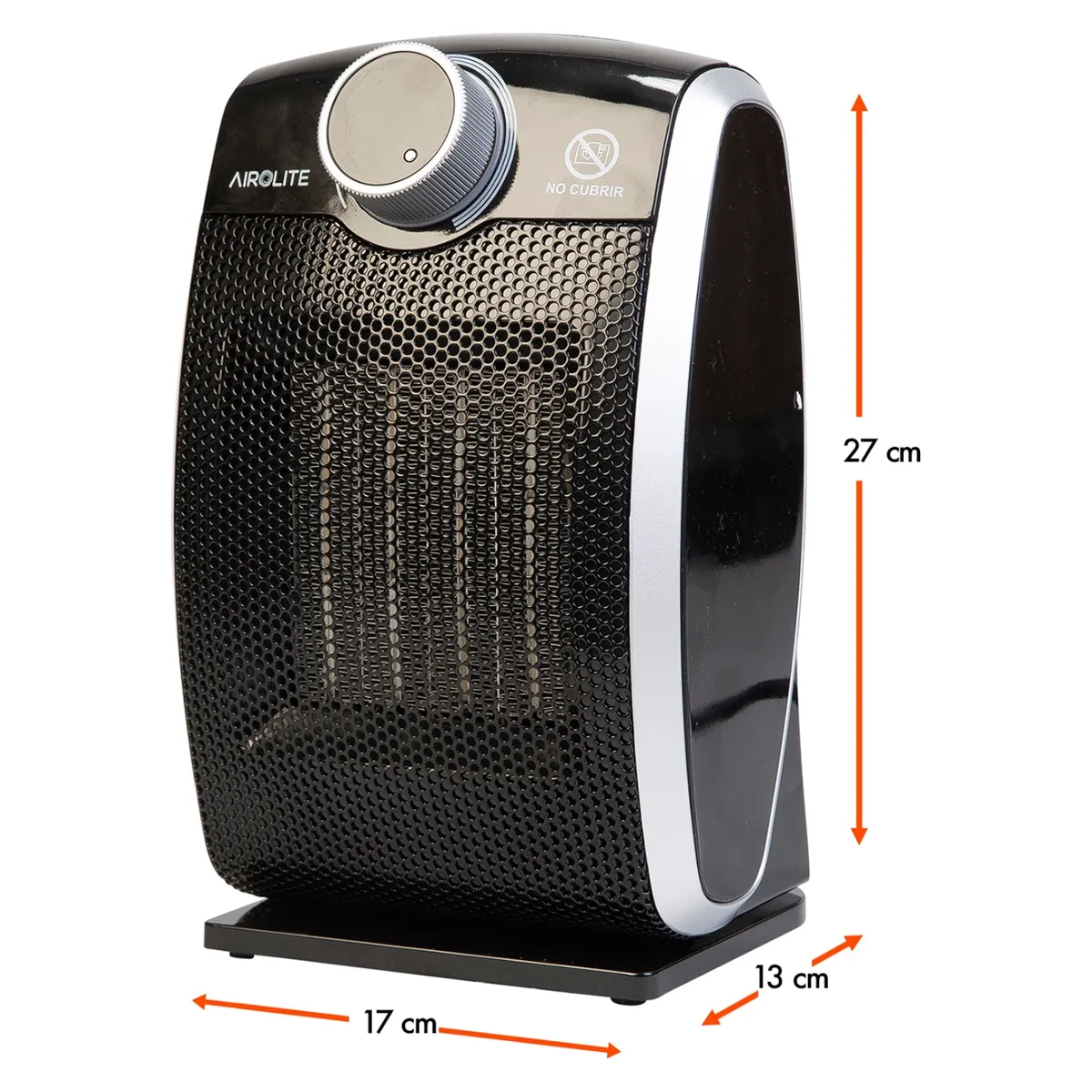 AIROLITE - Estufa Eléctrica 1800 W CURVE BLACK Airolite