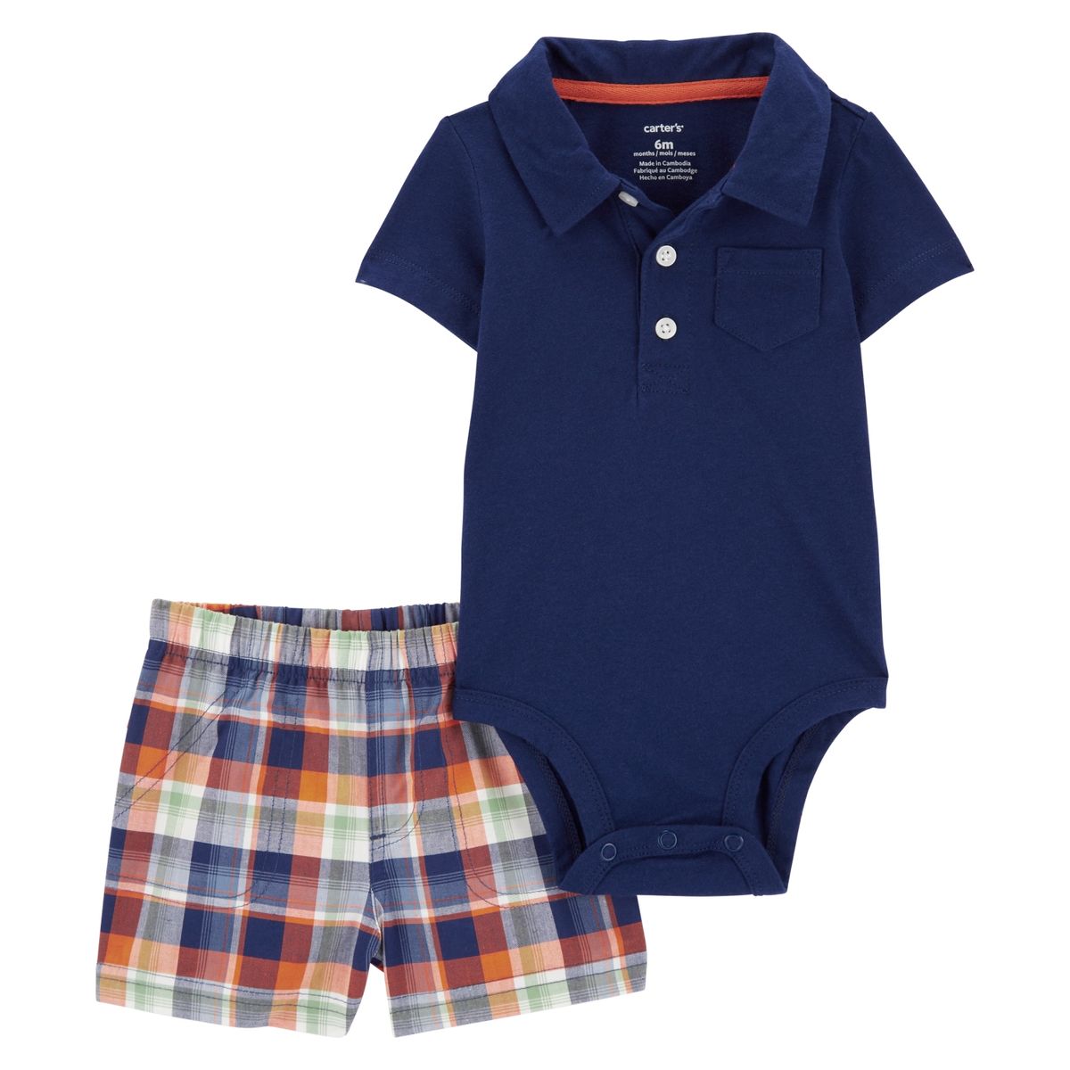 CARTER'S - Conjunto 2 Piezas Short y Body Bebé Niño Carter's