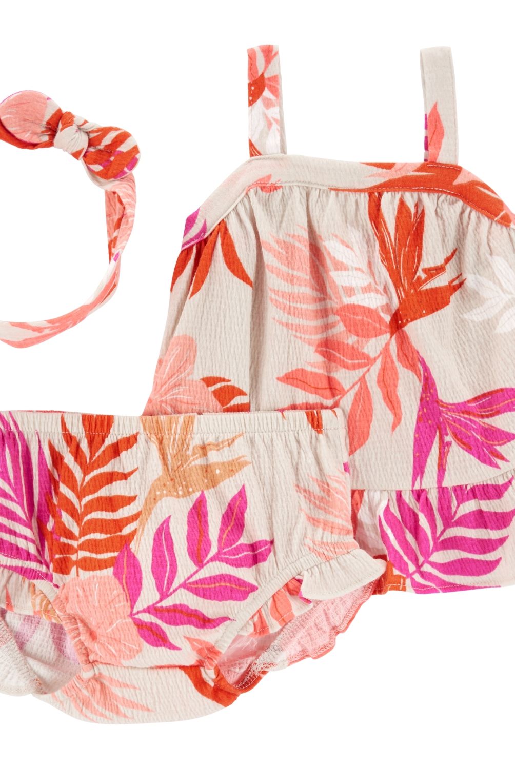 CARTER'S - Conjunto 3 Piezas Blusa, Short Bombacho y Cintillo Bebé Niña Carter's