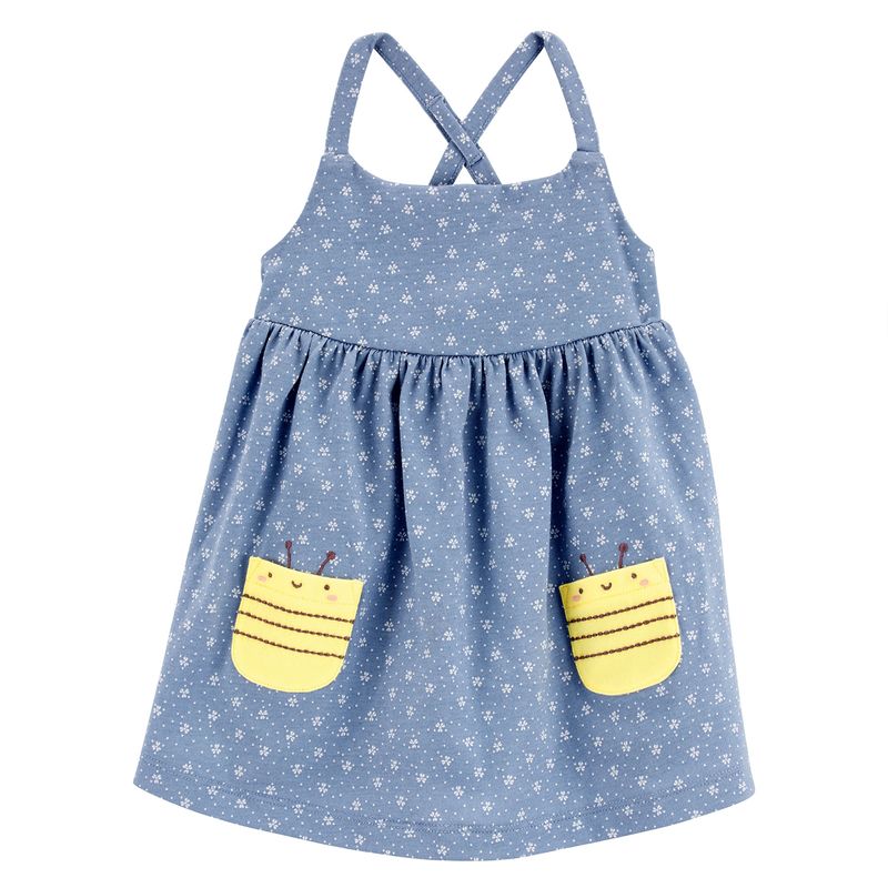 CARTER'S - Vestido Algodón Con Cubre Pañal Bebé Niña Carter's