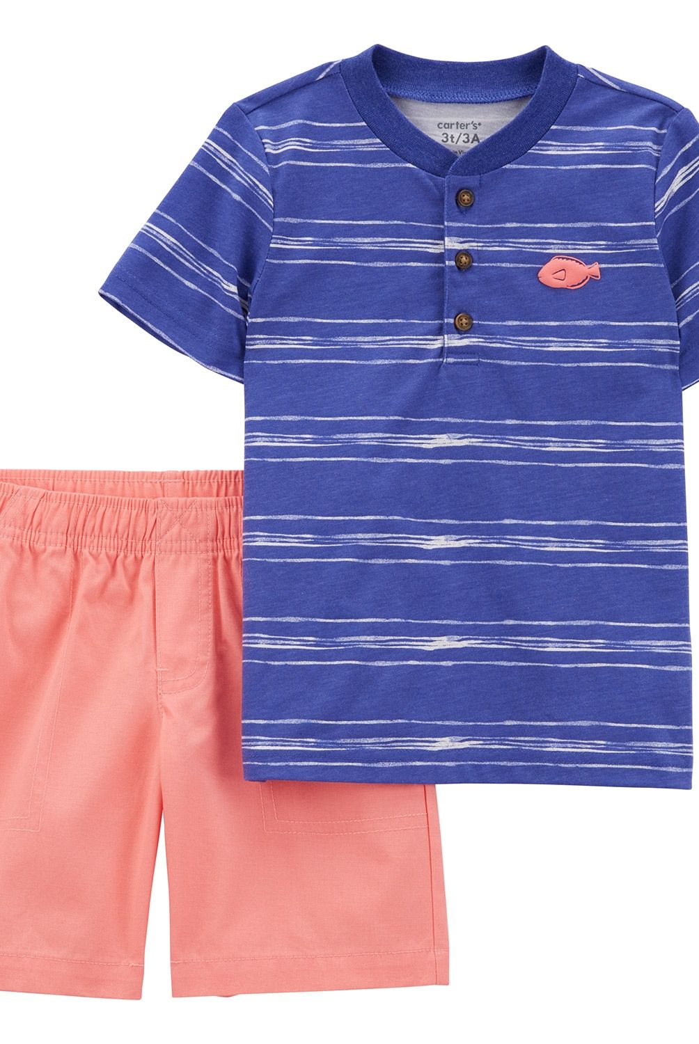 CARTER'S - Conjunto Carter's 2 Piezas Bebé Niño Polera a Rayas y Short