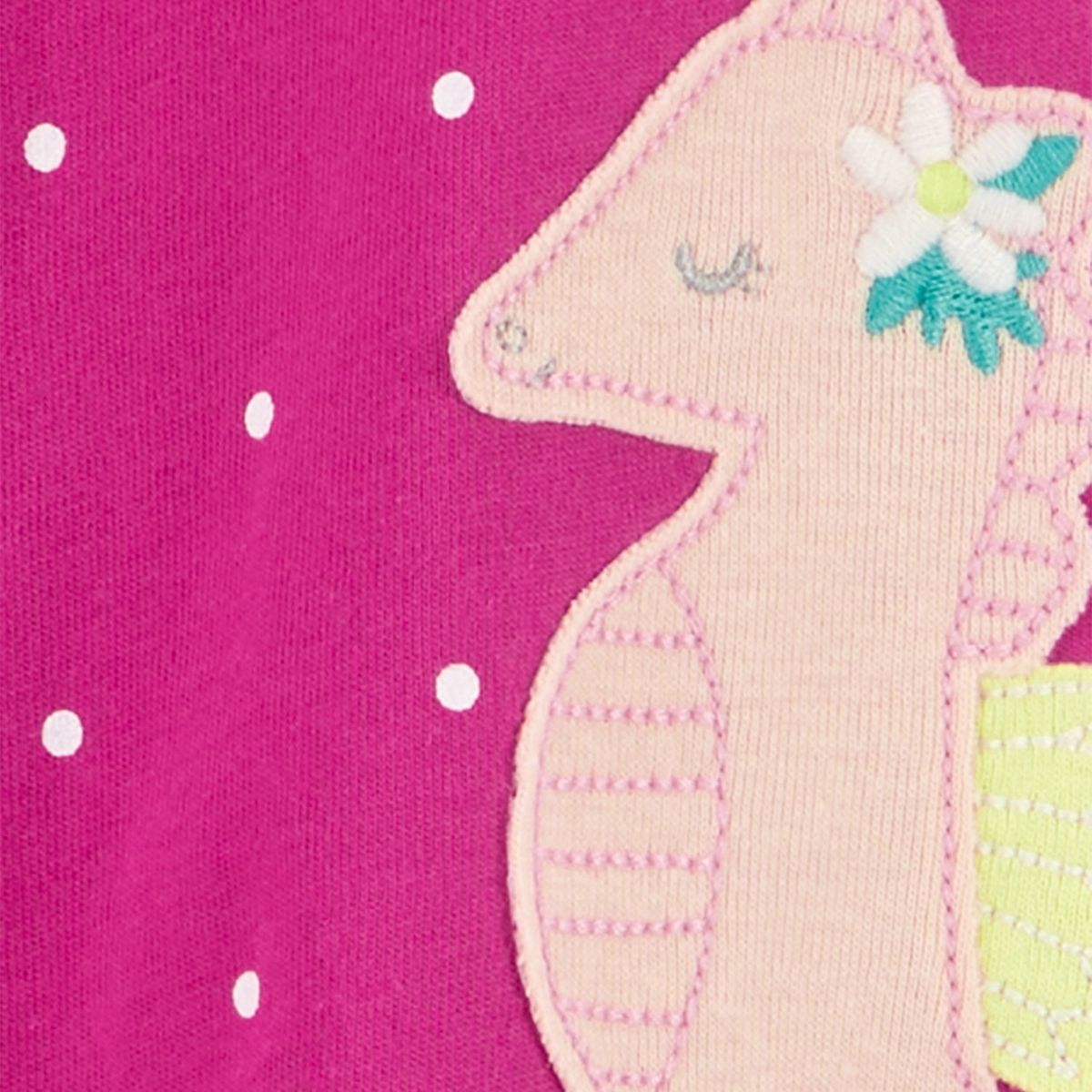 CARTER'S - Enterito Carter's Bebé Niña Algodón con Aplique de Caballito de Mar