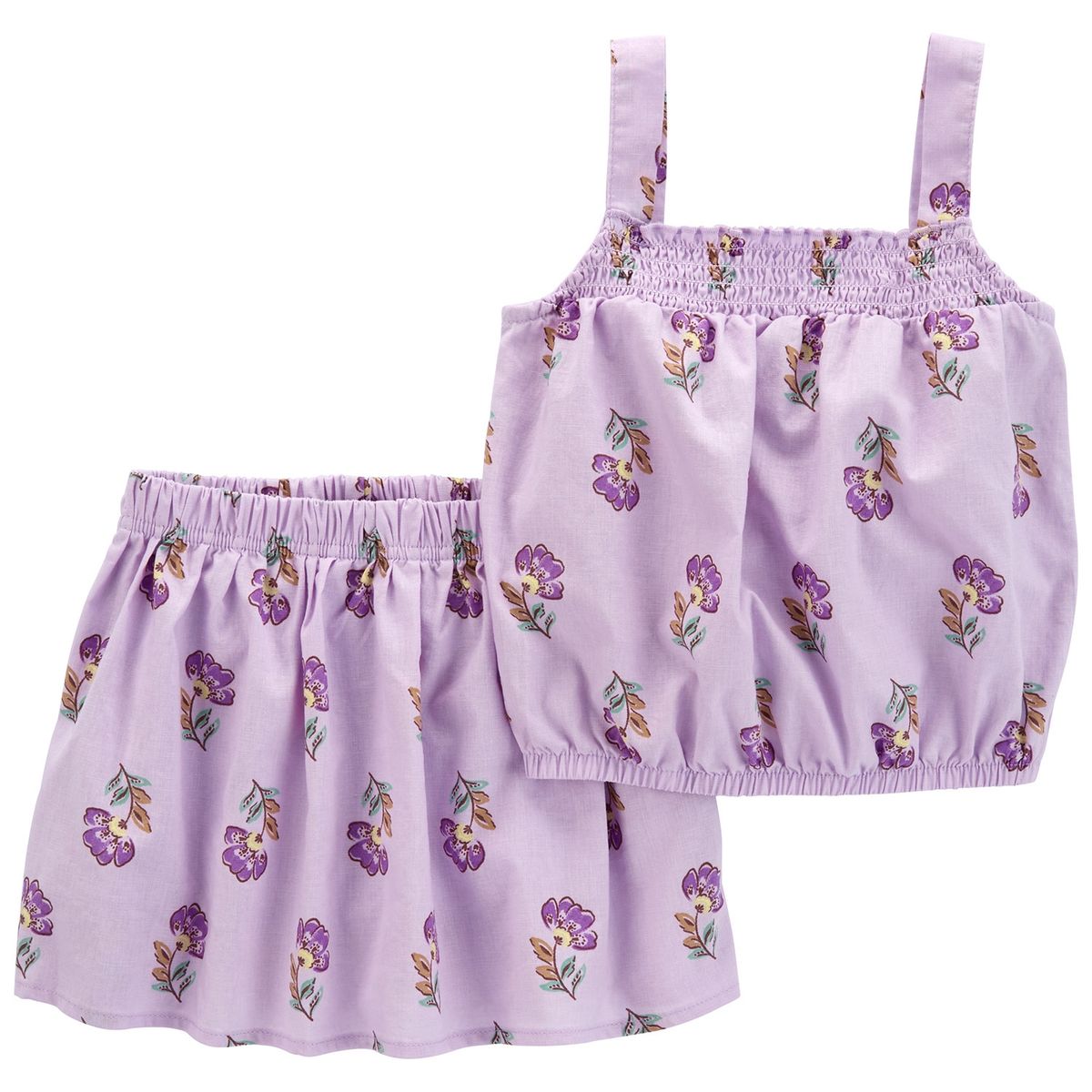 CARTER'S - Conjunto Carter's 2 Piezas Blusa Floral y Falda Short para Niña