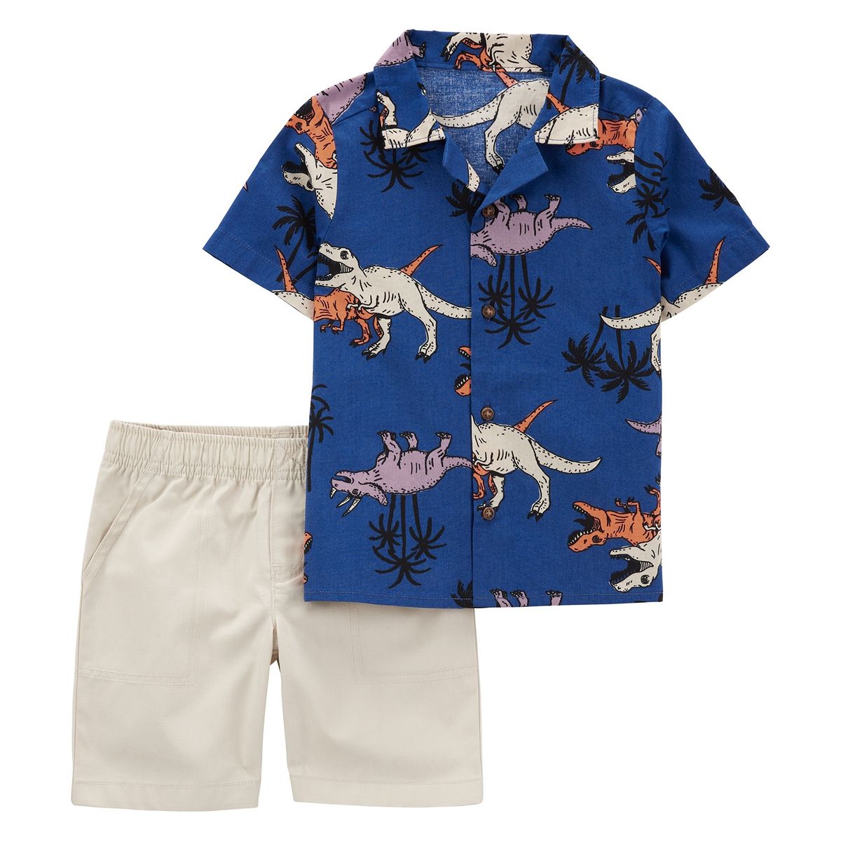 CARTER'S - Conjunto 2 Piezas Camisa Dinosaurios y Short Niño Carter's
