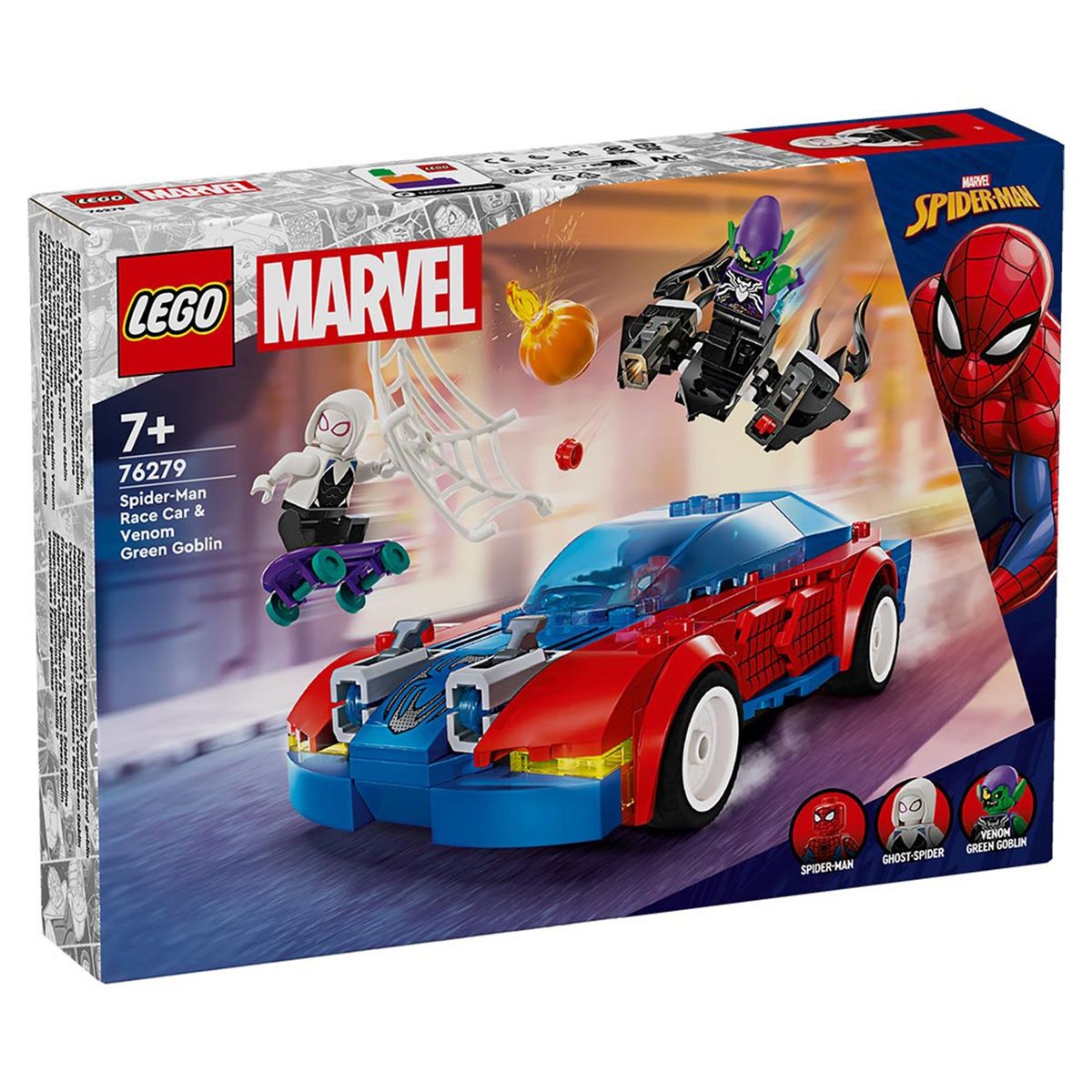 LEGO - Lego Marvel: Auto de Carreras de Spider-Man y Duende Verde