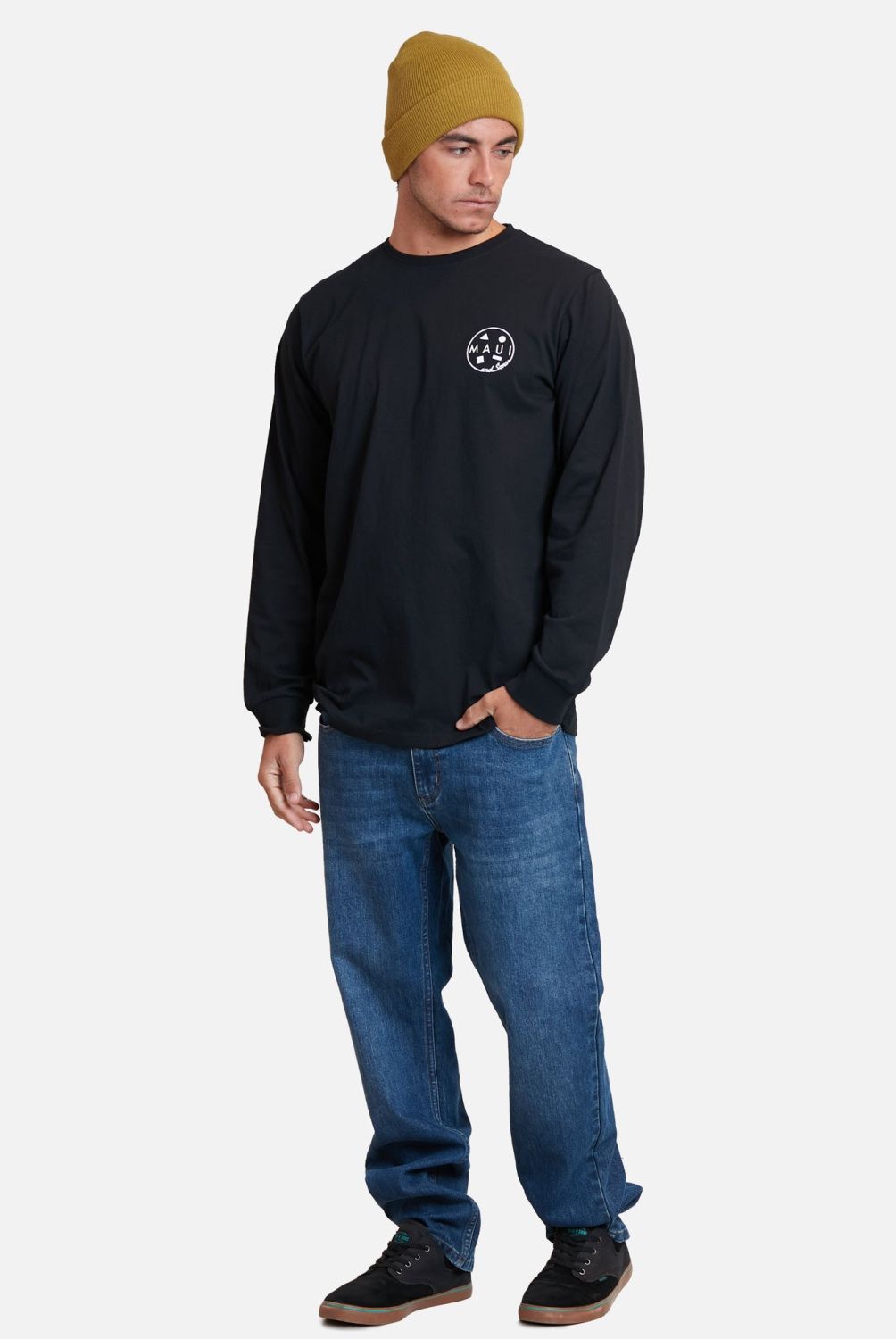 MAUI AND SONS - Polera Manga Larga Regular Fit Hombre Maui And Sons