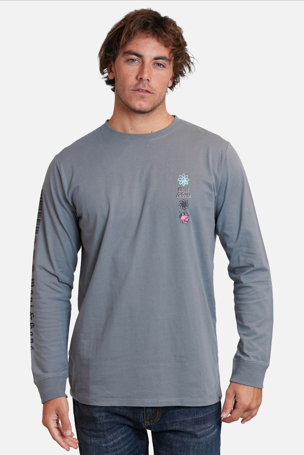 MAUI AND SONS - Polera Manga Larga Regular Fit Hombre Maui And Sons