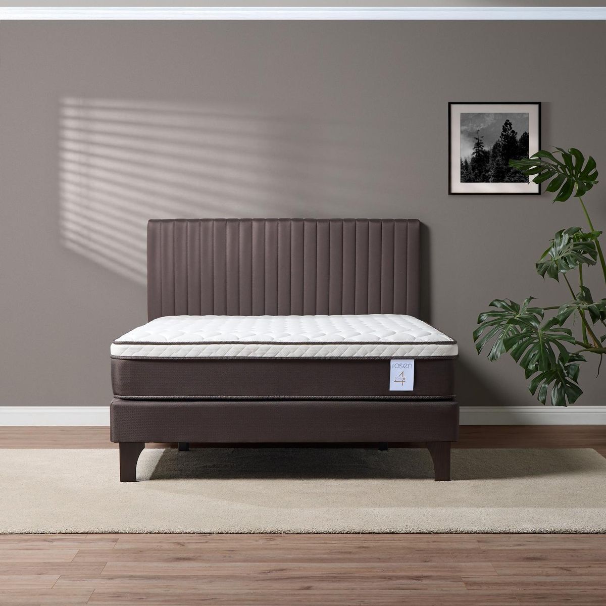 ROSEN - Cama Europea New Style 4 Full X 2.00Mt Base Normal Rosen