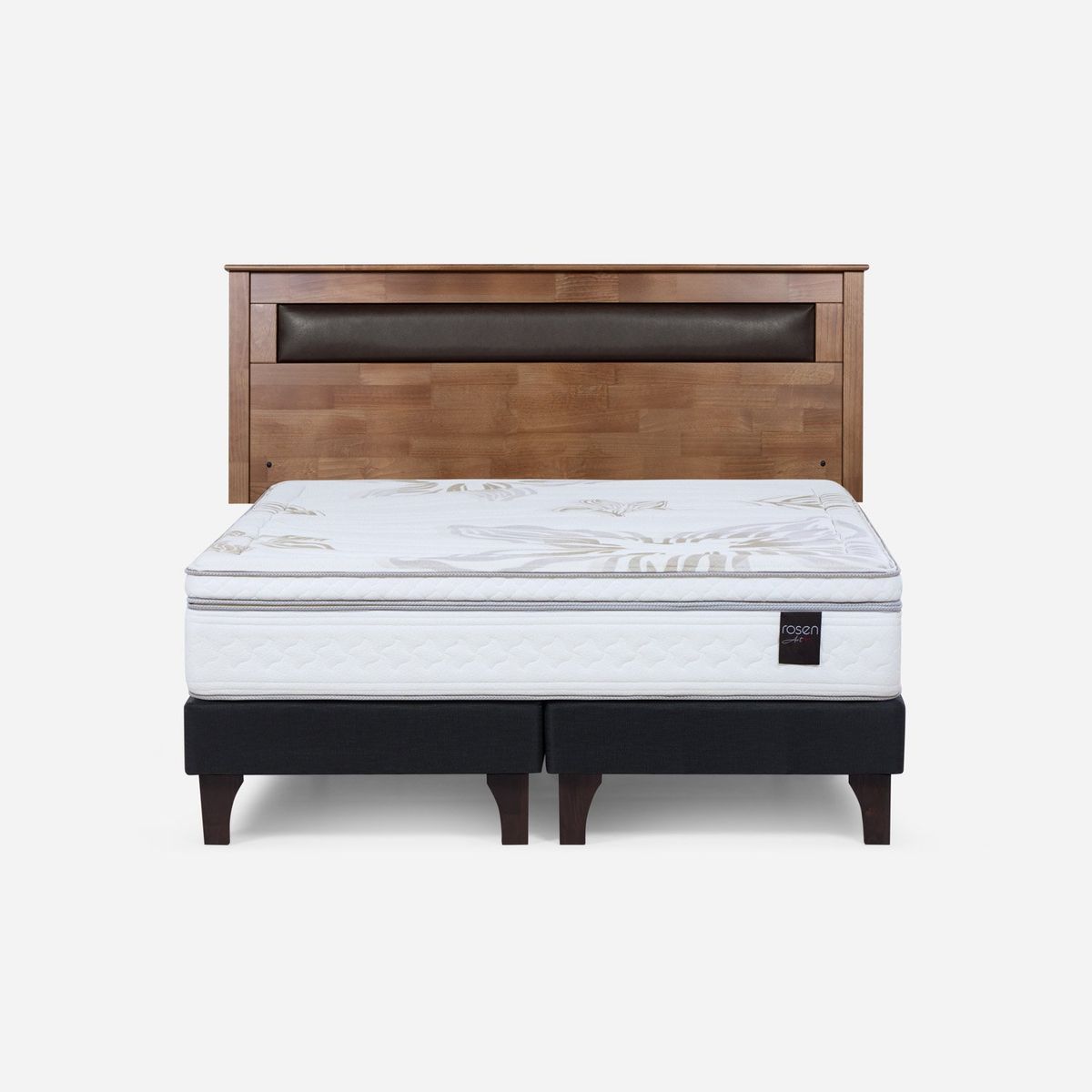 ROSEN - Cama Europea Art 4 2 Plazas + Respaldo Rosen