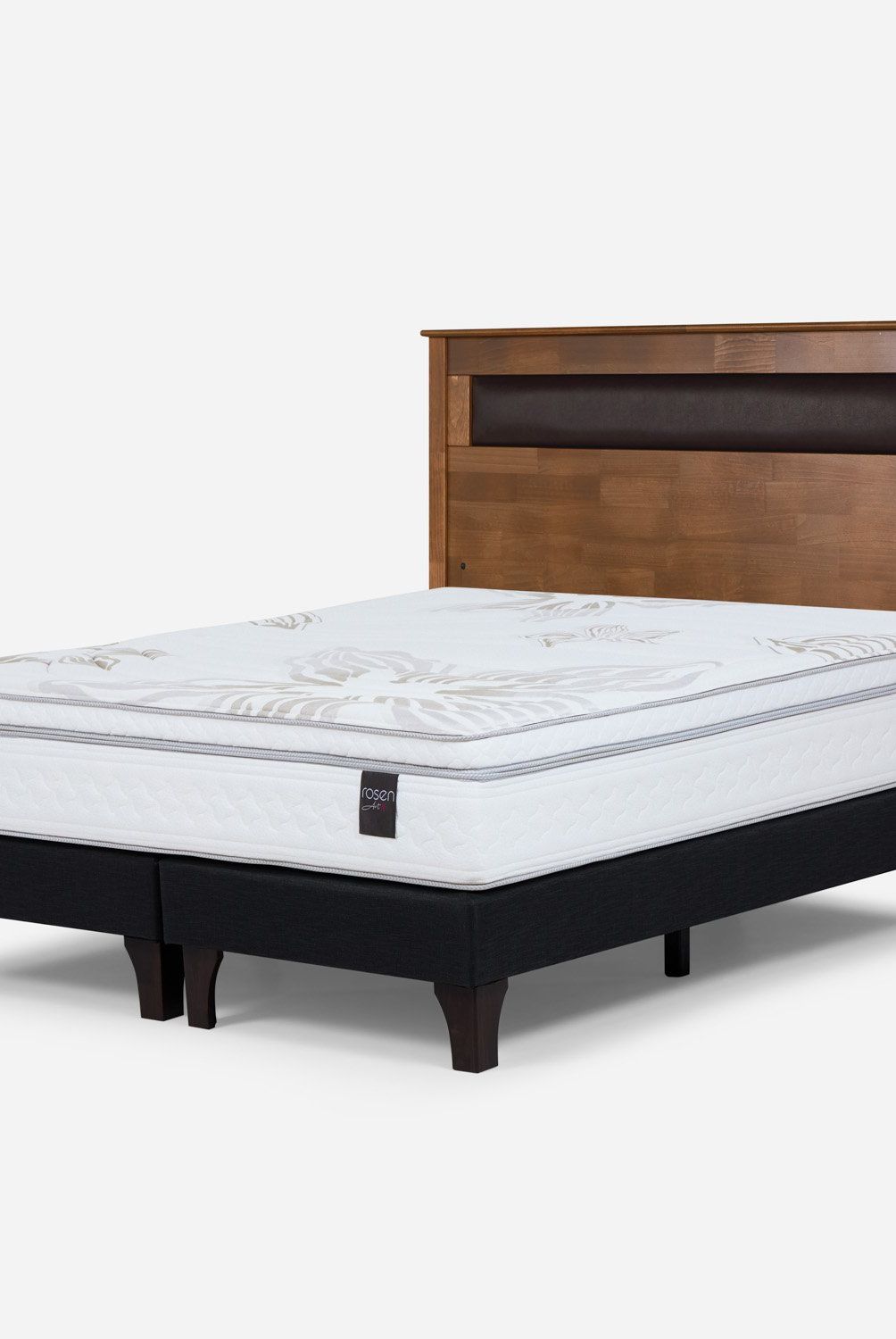 ROSEN - Cama Europea Art 4 2 Plazas + Respaldo Rosen