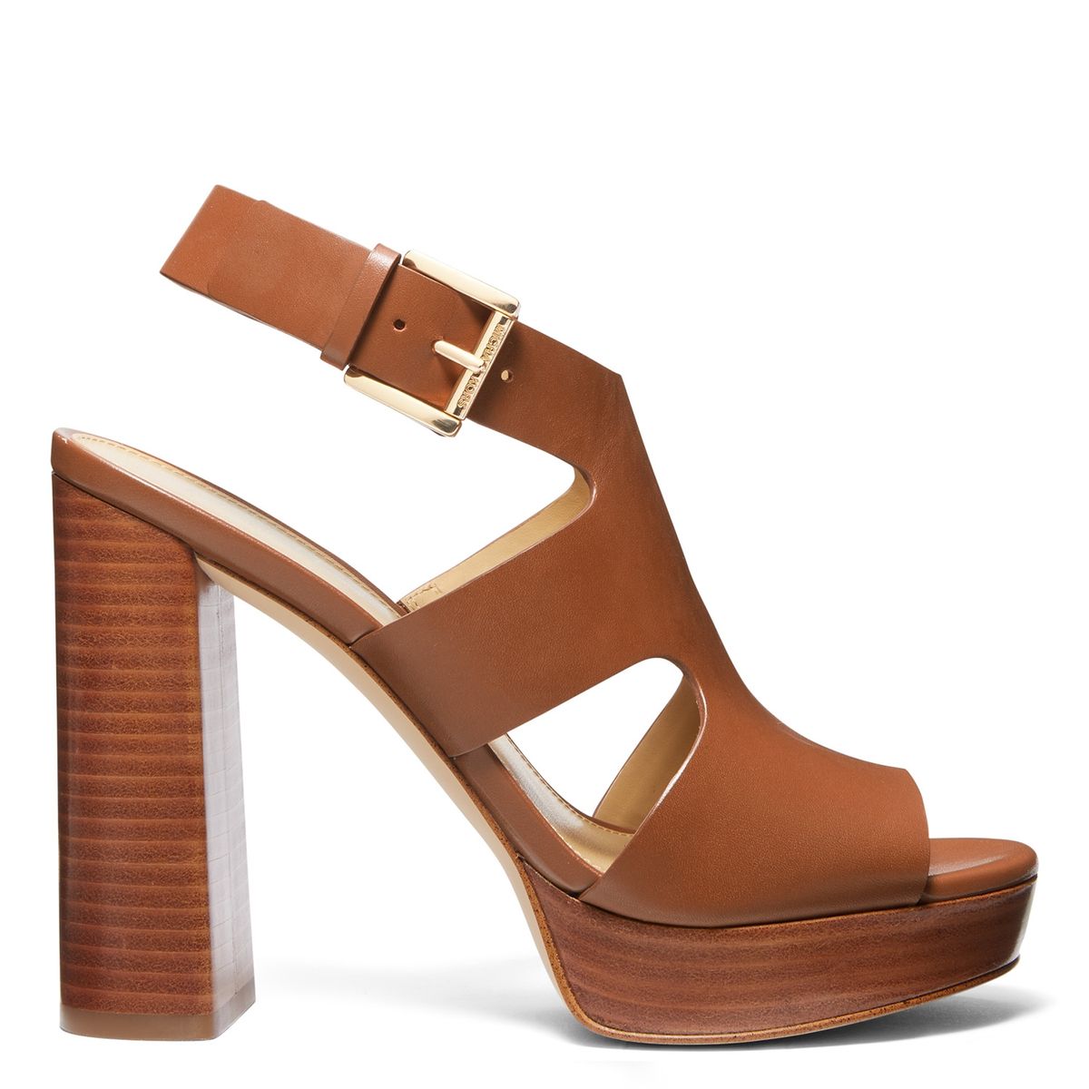 MICHAEL KORS - Sandalia Mujer Cuero Café Michael Kors