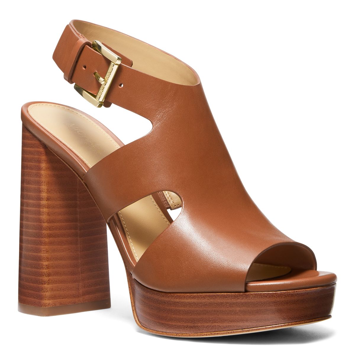 MICHAEL KORS - Sandalia Mujer Cuero Café Michael Kors