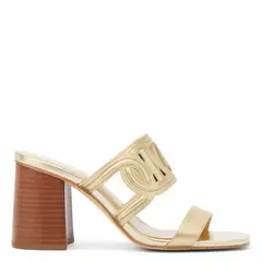MICHAEL KORS - Sandalia Mujer Cuero Dorado