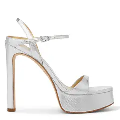 MICHAEL KORS - Sandalia Mujer Cuero Plateado