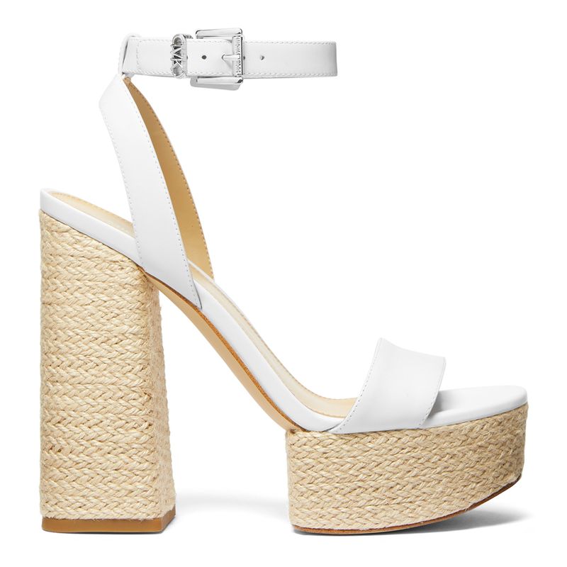 MICHAEL KORS - Sandalia Mujer Cuero Blanco Michael Kors