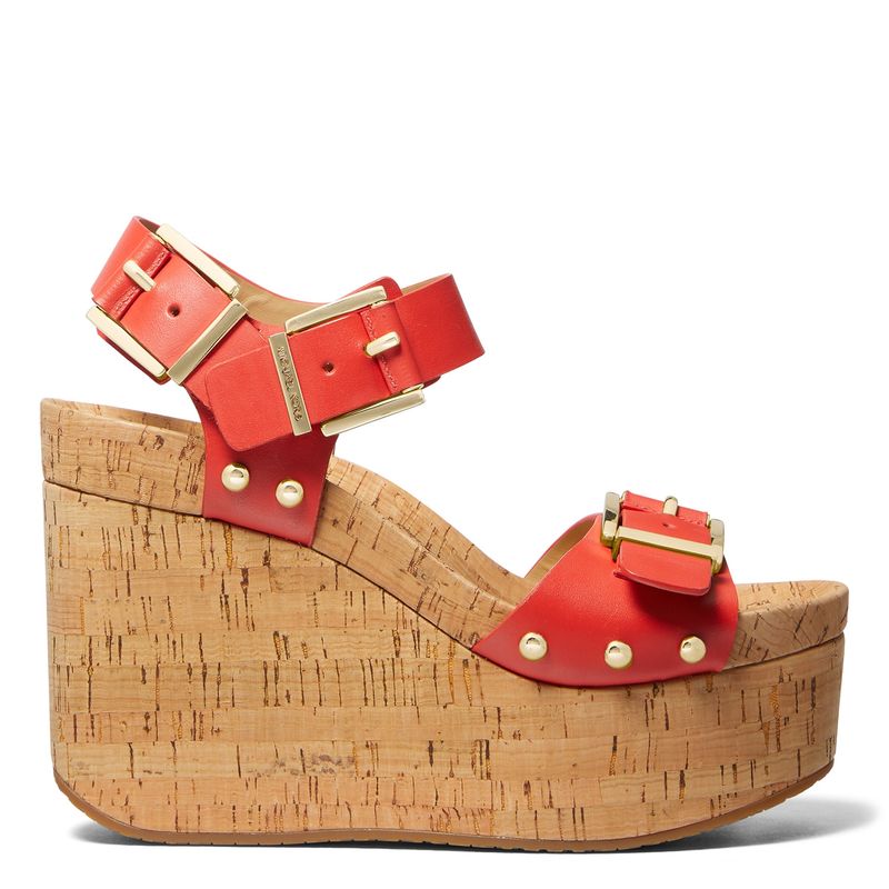 MICHAEL KORS - Sandalia Mujer Cuero Rojo Michael Kors