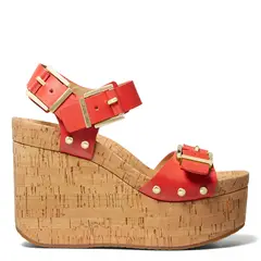 MICHAEL KORS - Sandalia Mujer Cuero Rojo