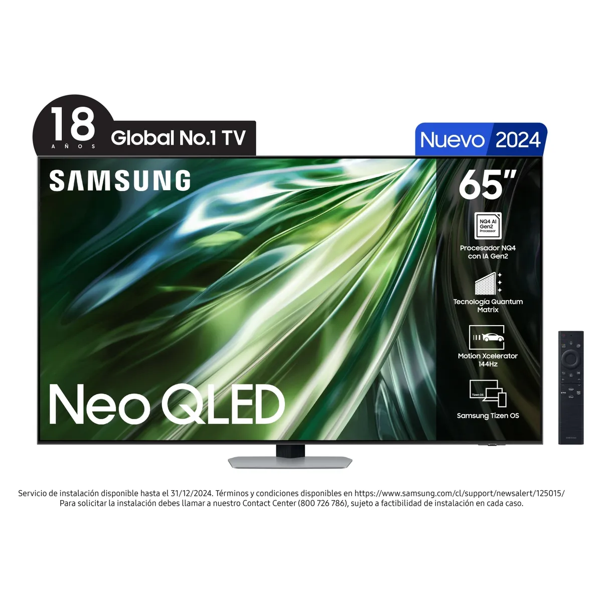 SAMSUNG - Neo QLED Smart TV 65" QN65QN90DAGXZS 4K Ultra HD Tizen Samsung