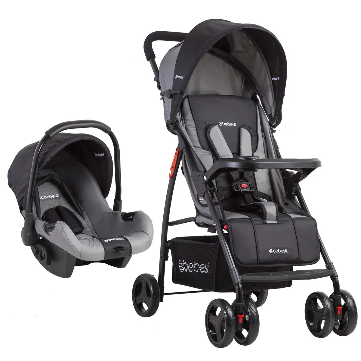 BEBESIT - Coche Travel System Summer Gris Bebesit