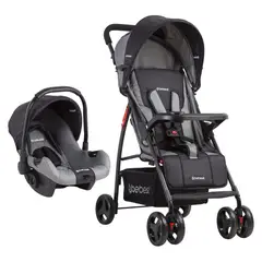 BEBESIT - Coche Travel System Summer Gris