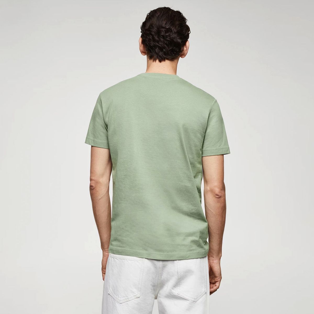 MANGO MAN - Polera Básica Algodón Strech Hombre Mango Man