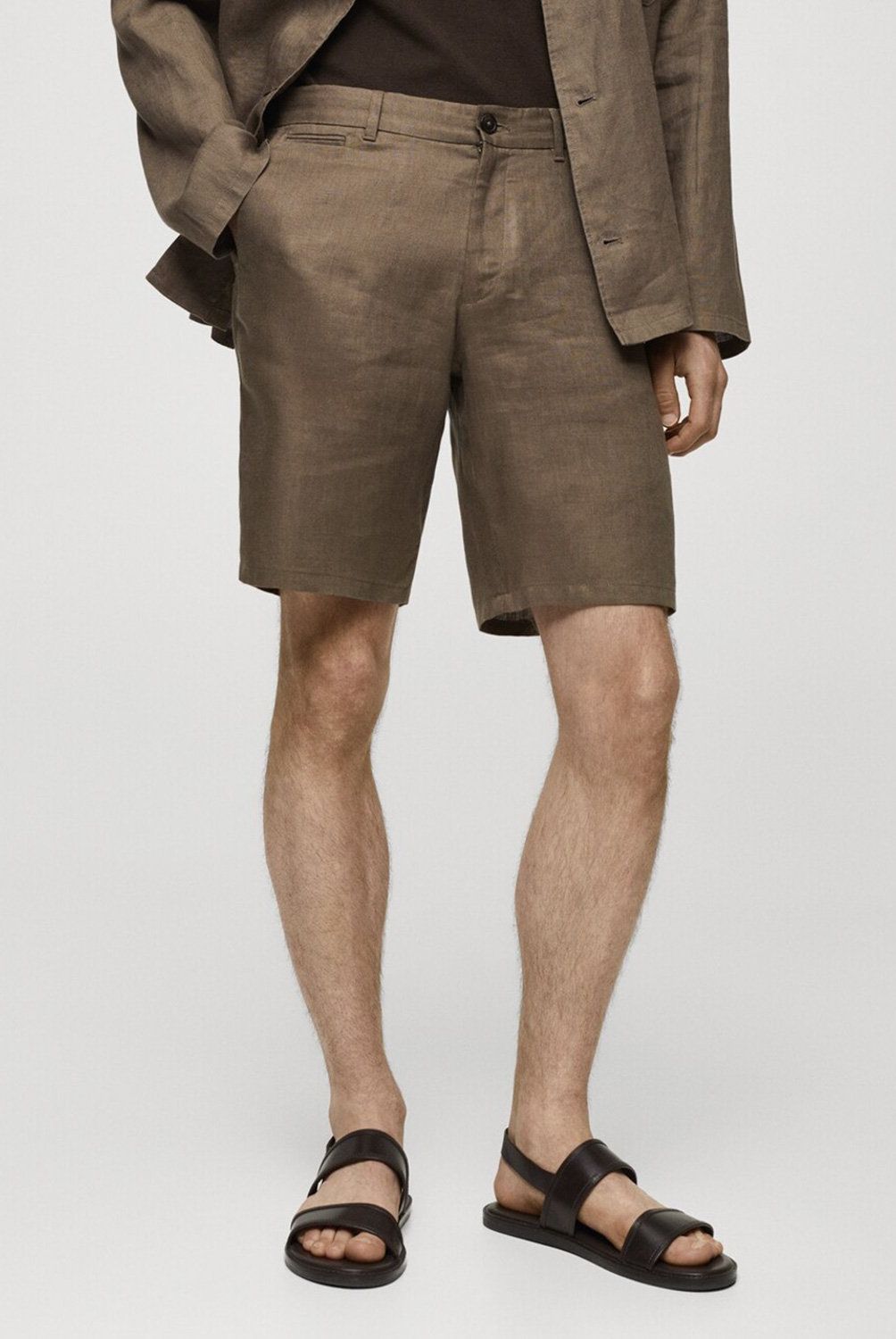 MANGO MAN - Bermuda Slim Fit Lino Hombre Mango Man