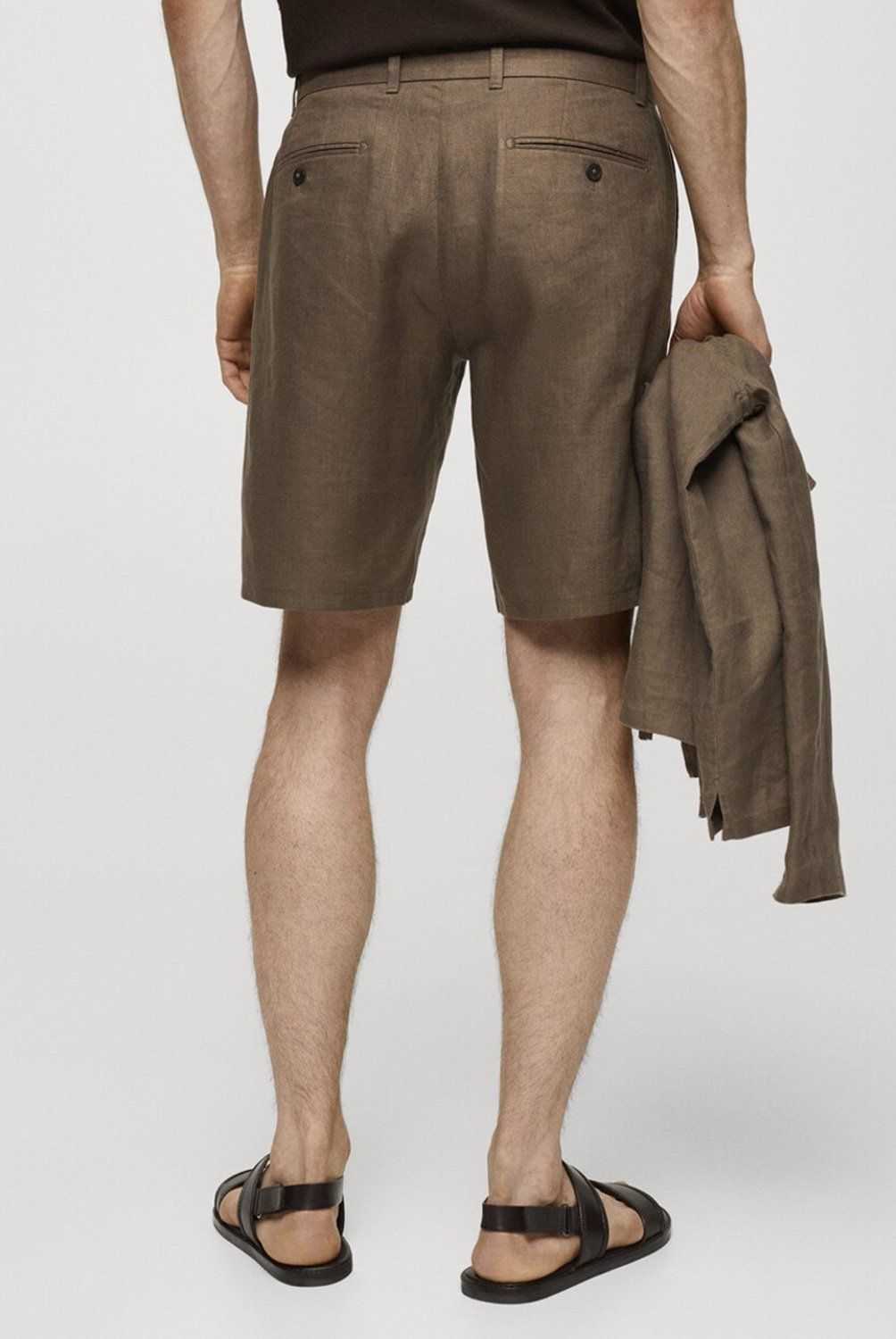 MANGO MAN - Bermuda Slim Fit Lino Hombre Mango Man