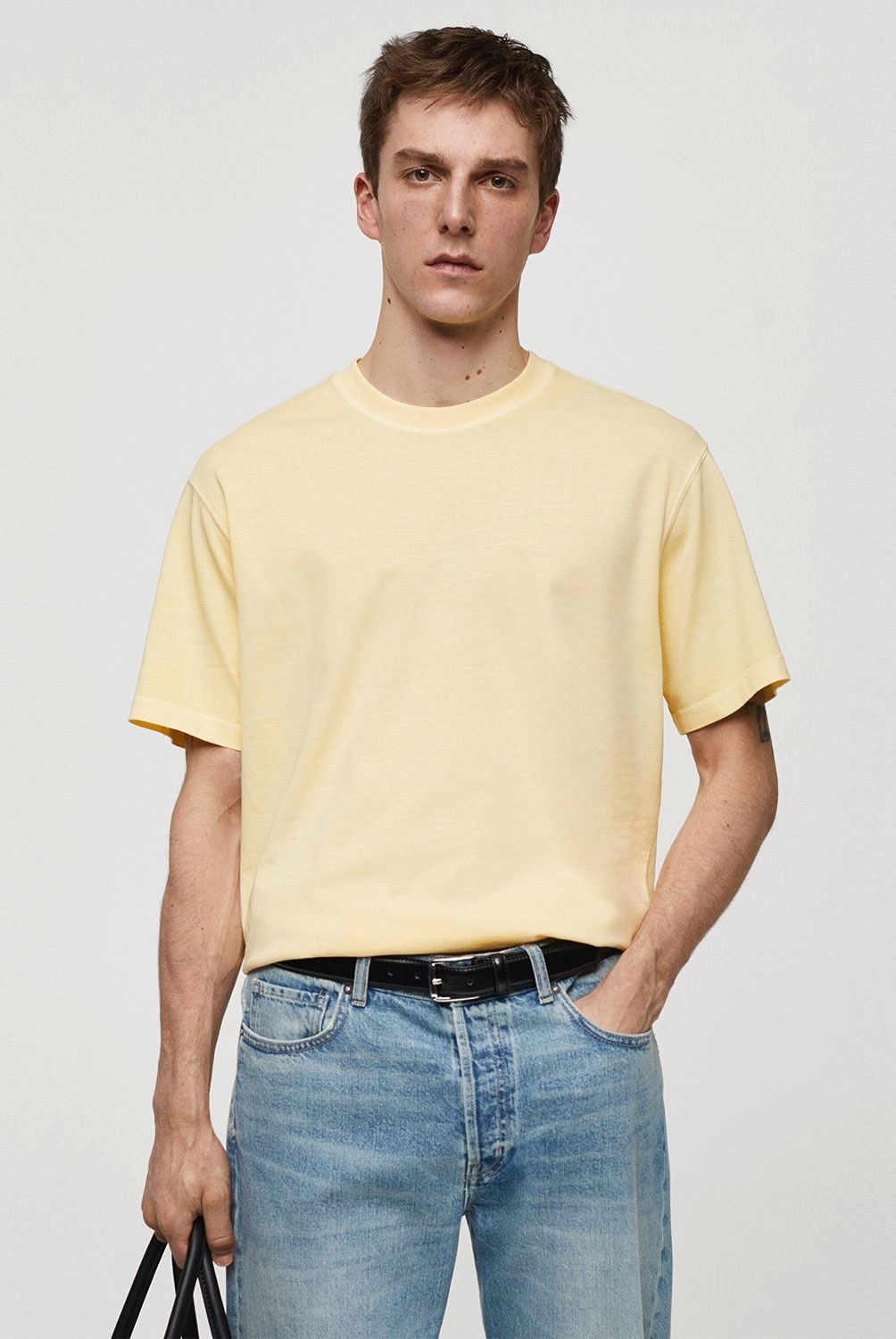 MANGO MAN - Polera 100% Algodón Relaxed Fit Hombre Mango Man