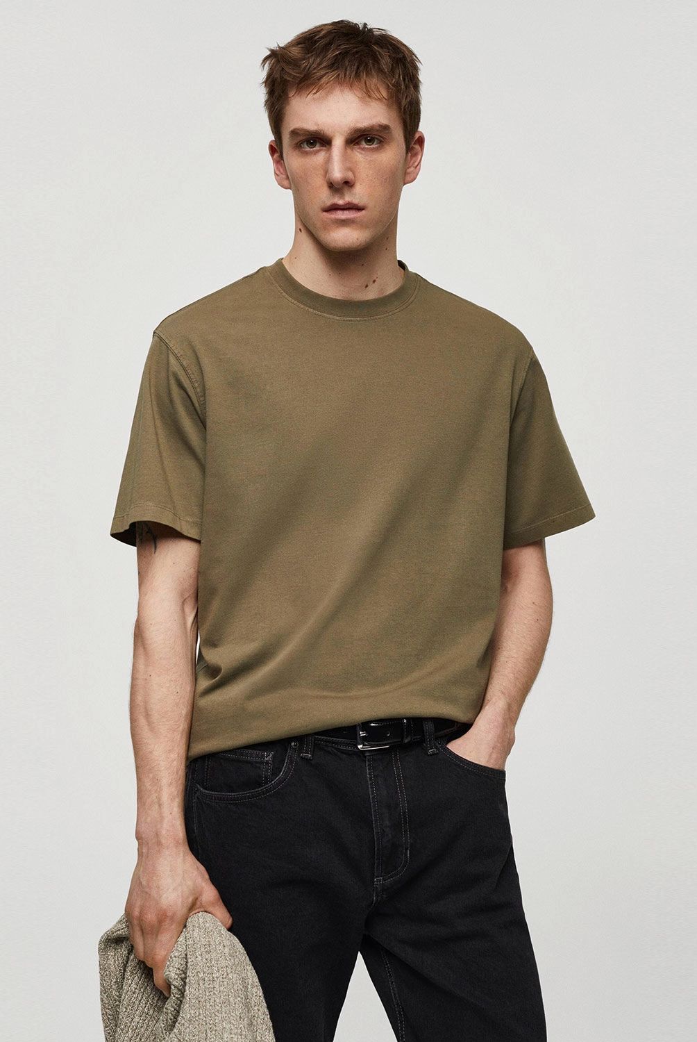 MANGO MAN - Polera 100% Algodón Relaxed Fit Hombre Mango Man