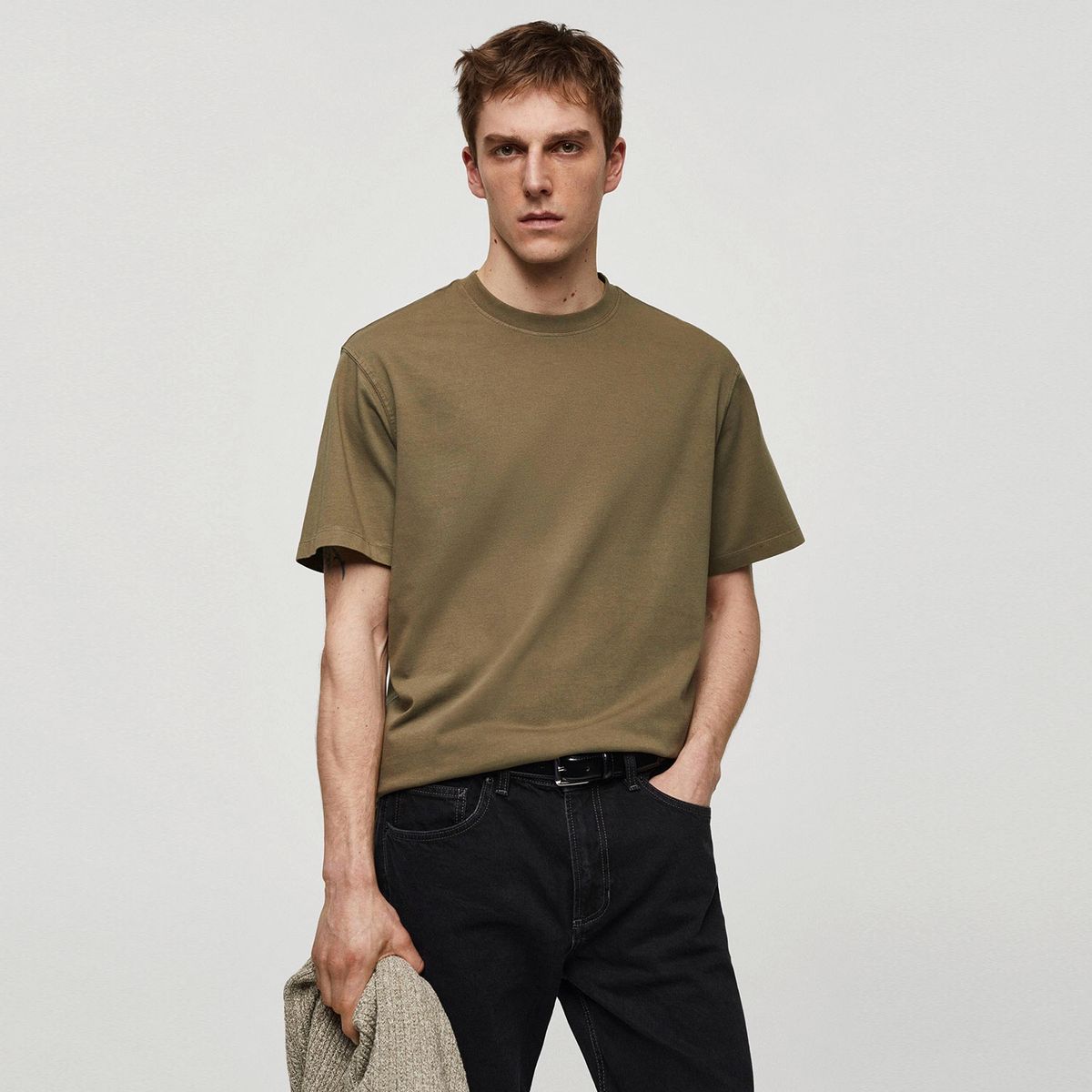 MANGO MAN - Polera 100% Algodón Relaxed Fit Hombre Mango Man